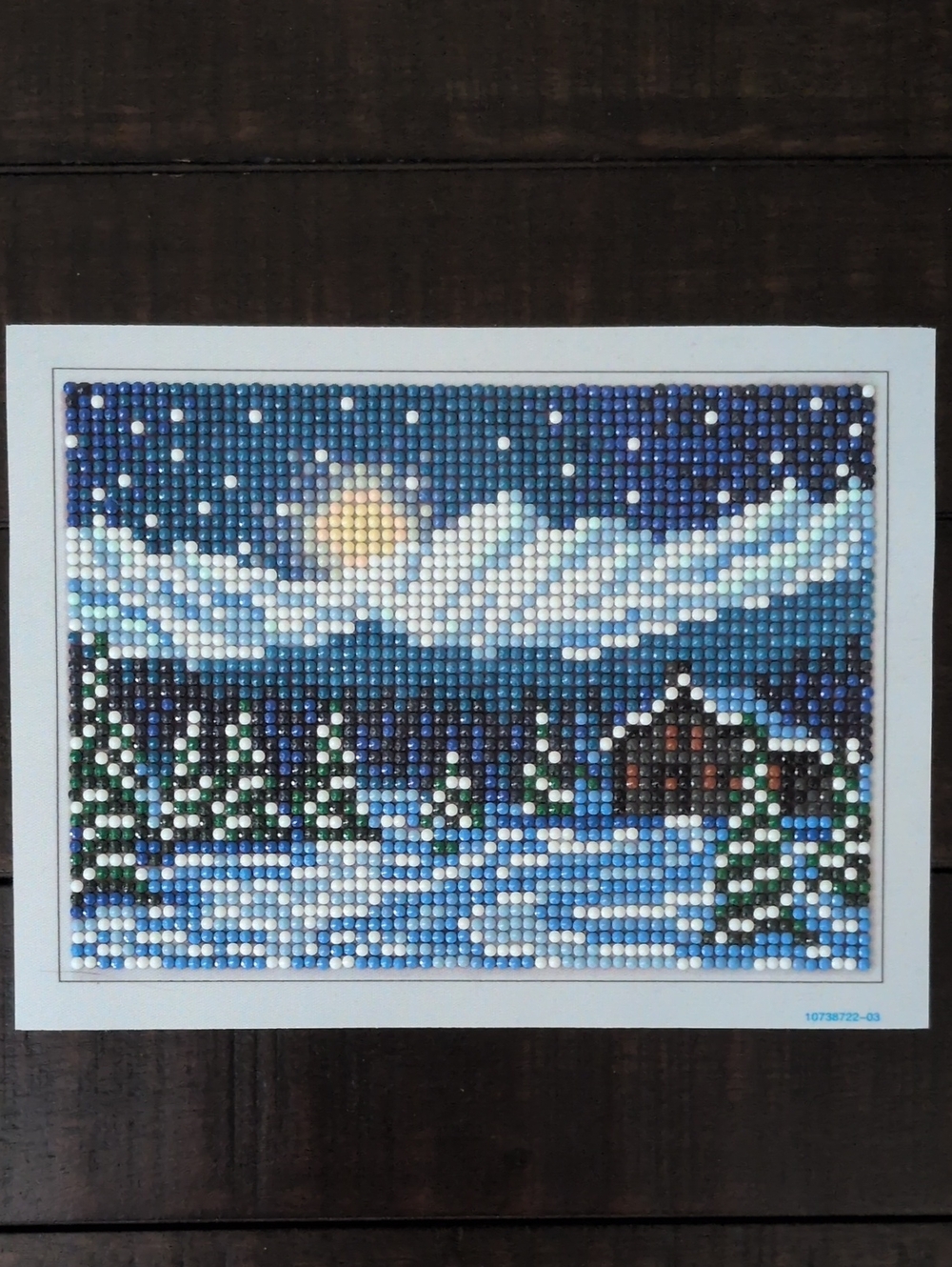 Diamond Art Winter Cabin Scene